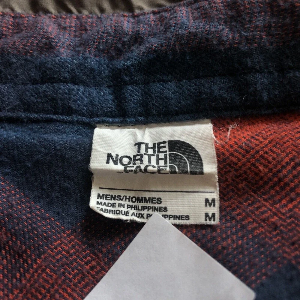 The North Face Khaki Long Sleeve Reversible‎ Plaid Pattern Jacket Mens Size M